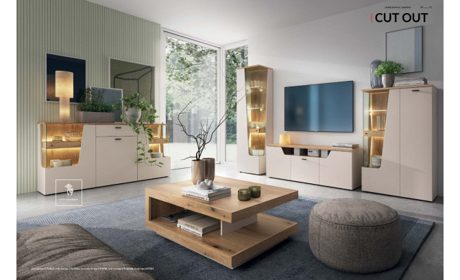 Cut Out CTUF02 - Kumode RTV 2D1K Cashmere Dąb Coast Evoke